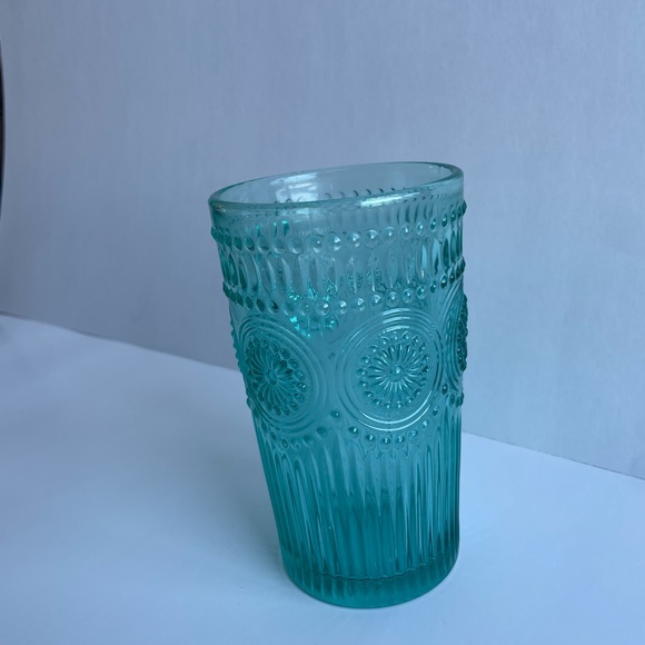 The Pioneer Woman NWOT Vintage Style Blue Glass Hobnail Tumbler Set of 4 - Picture 7 of 7